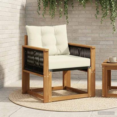 Canapea Medie pentru Exterior Lemn Solid de Acacia natural GartenMobel Dekor