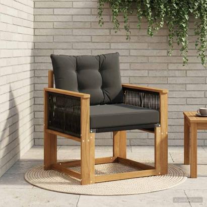Canapea Medie pentru Exterior Lemn Solid de Acacia natural GartenMobel Dekor