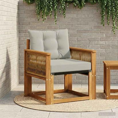 Canapea de exterior Lemn Solid de Acacia natural GartenMobel Dekor