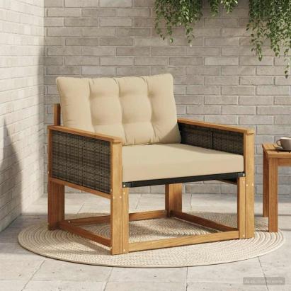 Set de canapele de exterior Lemn solid de Acacia și Textilene GartenMobel Dekor