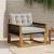Set de canapele de exterior Lemn solid de Acacia și Textilene GartenMobel Dekor