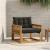 Set de canapele de exterior Lemn solid de Acacia și Textilene GartenMobel Dekor