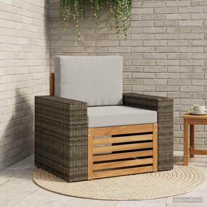 Canapea Medie pentru Exterior Lemn Solid de Acacia natural GartenMobel Dekor