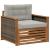Canapea Medie pentru Exterior Lemn Solid de Acacia natural GartenMobel Dekor