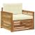 Canapea de exterior Lemn Solid de Acacia Natural și Crem GartenMobel Dekor