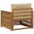 Canapea Medie pentru Exterior Lemn Solid de Acacia natural GartenMobel Dekor