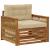 Canapea Medie pentru Exterior Lemn Solid de Acacia natural GartenMobel Dekor