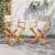 Scaune director pliante, 2 buc., alb crem, material textil GartenMobel Dekor