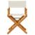 Scaune director pliante, 2 buc., alb crem, material textil GartenMobel Dekor