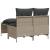 Set canapea de grădină cu perne, 4 piese, gri deschis poliratan GartenMobel Dekor