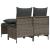Set canapea de grădină cu perne, 4 piese, gri, poliratan GartenMobel Dekor