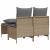 Set canapele de grădină, 4 piese, cu perne, bej, poliratan GartenMobel Dekor