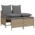 Set canapele de grădină, 4 piese, cu perne, bej, poliratan GartenMobel Dekor
