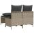 Set canapea de grădină cu perne, 4 piese, gri deschis poliratan GartenMobel Dekor