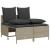 Set canapea de grădină cu perne, 4 piese, gri deschis poliratan GartenMobel Dekor
