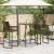 Masă de bar de exterior, maro, 70x70x110 cm, poliratan GartenMobel Dekor