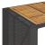 Masă bar grădină blat lemn acacia negru 105x80x110 cm poliratan GartenMobel Dekor