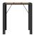 Masă bar grădină blat lemn acacia negru 105x80x110 cm poliratan GartenMobel Dekor