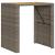 Masă bar grădină, blat lemn acacia, gri 105x80x110 cm poliratan GartenMobel Dekor