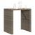 Masă bar grădină, blat lemn acacia, gri 105x80x110 cm poliratan GartenMobel Dekor