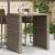 Masă bar grădină, blat lemn acacia, gri 105x80x110 cm poliratan GartenMobel Dekor