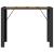 Masă bar grădină blat lemn acacia negru 145x80x110 cm poliratan GartenMobel Dekor