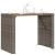 Masă bar grădină, blat lemn acacia, gri 145x80x110 cm poliratan GartenMobel Dekor