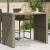 Masă bar grădină, blat lemn acacia, gri 145x80x110 cm poliratan GartenMobel Dekor