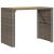 Masă bar grădină, blat lemn acacia, gri 145x80x110 cm poliratan GartenMobel Dekor