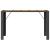 Masă bar grădină blat lemn acacia negru 185x80x110 cm poliratan GartenMobel Dekor