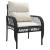 Set mobilier de grădină cu perne, 4 piese, negru, poliratan GartenMobel Dekor