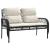 Set mobilier de grădină cu perne, 4 piese, negru, poliratan GartenMobel Dekor