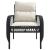 Set mobilier de grădină cu perne, 4 piese, negru, poliratan GartenMobel Dekor