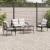 Set mobilier de grădină cu perne, 4 piese, negru, poliratan GartenMobel Dekor