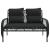 Set mobilier de grădină cu perne, 4 piese, negru, poliratan GartenMobel Dekor