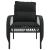 Set mobilier de grădină cu perne, 4 piese, negru, poliratan GartenMobel Dekor
