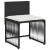 Set mobilier de grădină cu perne, 7 piese, negru, poliratan GartenMobel Dekor