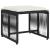 Set mobilier de grădină cu perne, 7 piese, negru, poliratan GartenMobel Dekor