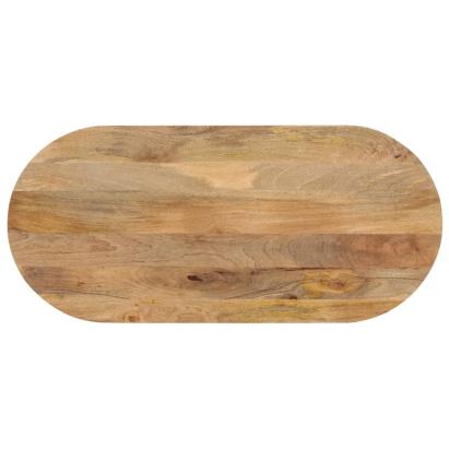 Blat de masă oval, 90x40x2,5 cm, lemn masiv de mango GartenMobel Dekor