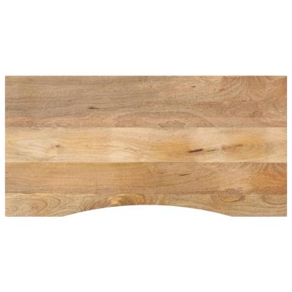 Blat birou cu decupaj curbat 120x50x2,5cm lemn masiv mango brut GartenMobel Dekor