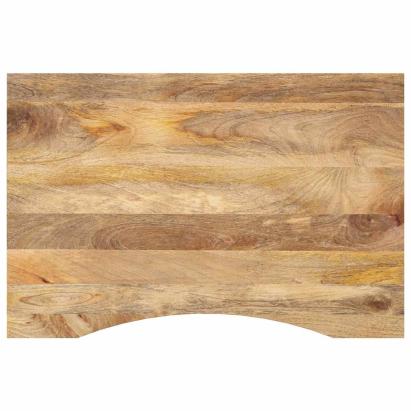 Blat birou cu decupaj curbat 100x60x2,5 cm lemn masiv mango GartenMobel Dekor