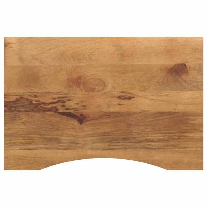Blat birou cu decupaj curbat 90x50x2,5 cm lemn masiv mango brut GartenMobel Dekor