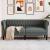 Canapea Chesterfield cu 2 locuri, gri închis, material textil GartenMobel Dekor