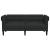 Canapea Chesterfield cu 2 locuri, negru, material textil GartenMobel Dekor