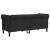 Canapea Chesterfield cu 2 locuri, negru, material textil GartenMobel Dekor