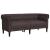 Canapea Chesterfield cu 2 locuri, maro închis, material textil GartenMobel Dekor