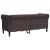 Canapea Chesterfield cu 2 locuri, maro închis, material textil GartenMobel Dekor