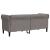 Canapea Chesterfield cu 2 locuri, gri taupe, material textil GartenMobel Dekor