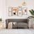 Canapea Chesterfield cu 2 locuri, gri taupe, material textil GartenMobel Dekor