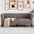 Canapea Chesterfield cu 2 locuri, gri taupe, material textil GartenMobel Dekor